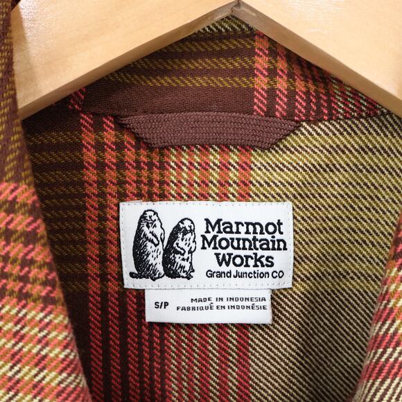 NWT Marmot Women's Incline Heavyweight Flannel Overshirt Gold Brown Size Small - Picture 6 of 8